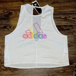 Adidas Pride White Crop Top